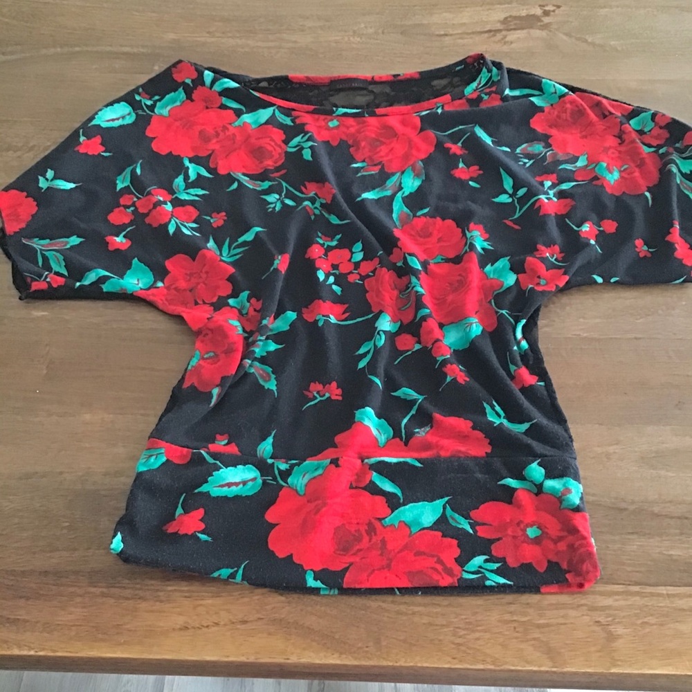 Y2K Throwback Batwing Lace Back Top